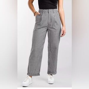 BRIXTON Victory Gingham Straight Trouser Pant